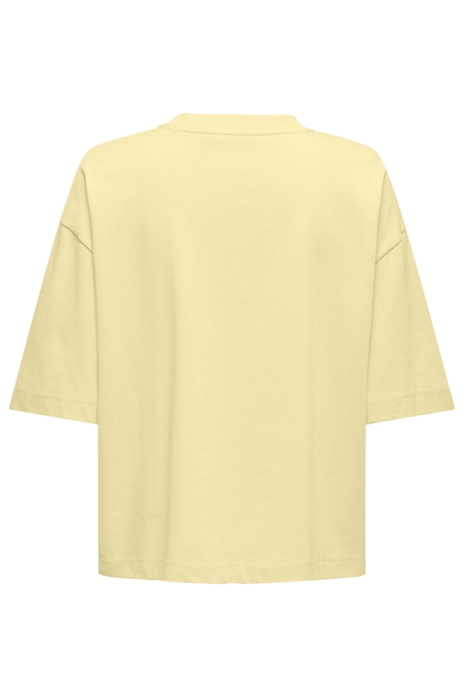 ONLLARA S/S BOXY TEE JRS 15370997 PASTEL YELLOW